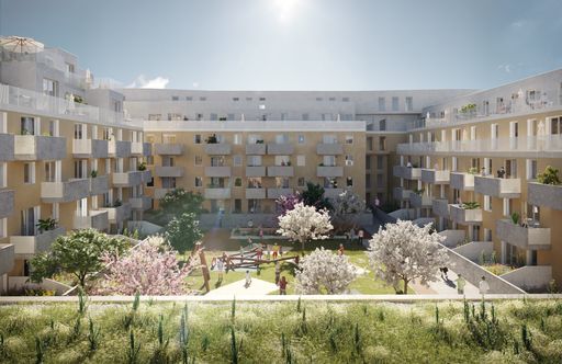 Vorschau Bild von Wohnbauprojekt "Lavater 2" von INVESTER in Wien
Donaustadt - Innenhof