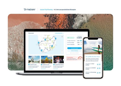 Die Zukunft ist hier: In nur drei Minuten zur Individualreise
dank Fineway / Instant Trip Planning mit Fineway / Weiterer Text
über ots und www.presseportal.de/nr/132998 / Die Verwendung dieses
Bildes ist für redaktionelle Zwecke honorarfrei. Veröffentlichung
bitte unter Quellenangabe: "obs/Fineway"