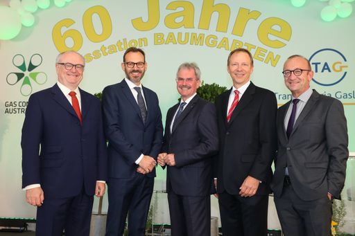 https://www.apa-fotoservice.at/galerie/20291 Rudolf Starzer,
Geschäftsführung TAG, Daniele Gamba, Karl Wilfing, Präsident des NÖ
Landtages, Stefan Wagenhofer und Harald Stindl, Geschäftsführung Gas
Connect Austria.