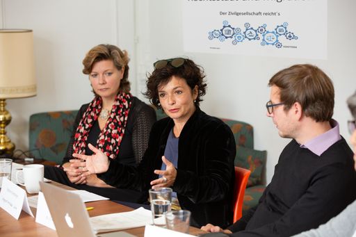 Vorschau Bild von Pressegespräch zum Thema Menschenrechte,
Rechtsstaat und Migration