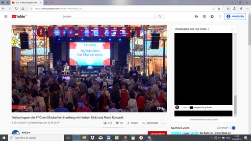 Screenshot von FPÖ-TV, 24-9.2019