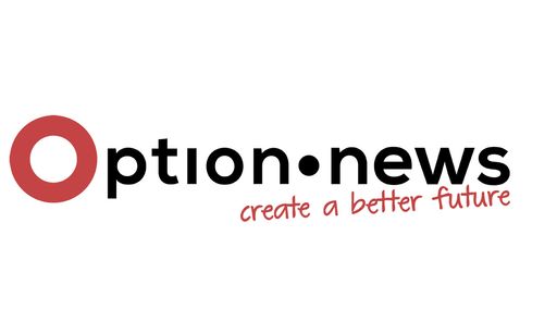  Das Logo von option.news, der neuen social media
Plattform zu Nachhaltigkeit und Zivilgesellschaft aus Wien.