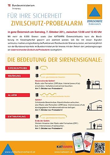 Vorschau Bild von Zivilschutz Probealarm