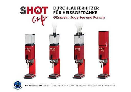 Vorschau Bild von SHOT CUP - Glühwein Durchlauferhitzer - Heißgetränke erhitzen und ausschenken | Glühwein Erhitzer