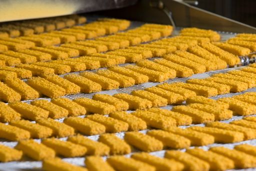 Fischstäbchenproduktion im iglo-Fischstäbchenwerk
in Bremerhaven