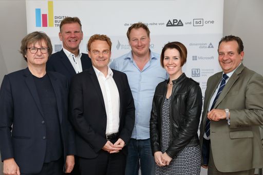 Vorschau Bild von https://www.apa-fotoservice.at/galerie/16185 Im Bild v.l.n.r.:
Christian Huemer (TU Wien), Michael Strebl (Wien Energie), Mario
Koplmüller (epunkt), Gerhard Fehr (FehrAdvice & Partners), Eva
Zehetner (A1 Telekom Austria Group), Thomas Stern (Braintrust)