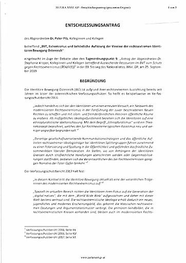 Vorschau Bild von Beilage 1 zur Sachverhaltsdarstellung an die Staatsanwaltschaft Wien