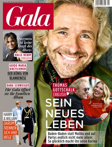 GALA Cover 45/2019 (EVT: 30. Oktober 2019) Weiterer Text über ots
und www.presseportal.de/nr/6106 / Die Verwendung dieses Bildes ist
für redaktionelle Zwecke honorarfrei. Veröffentlichung bitte unter
Quellenangabe: "obs/Gruner+Jahr, Gala"