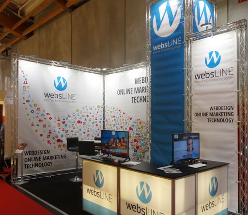 websLINE Messestand auf der Messe "Alles für den
Gast" im Messezentrum Salzburg.