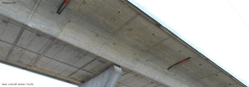  Aus den präzisen Bildern der Drohne entsteht ein
3D-Brückenmodell - Digitaler Zwilling