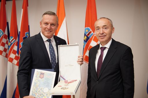 Der ehemalige österreichische Verteidigungsminister Mario Kunasek
und der kroatische Verteidigungsminister Damir Krstičević