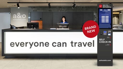 Ab Dezember 2019 kann man in der Lobby des a&o
Hostel Wien Hauptbahnhof Self Check-in Terminals nutzen.