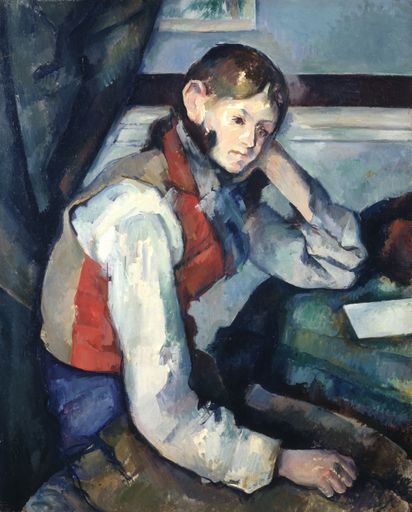 Vorschau Bild von PAUL CÉZANNE 1839–1906 Der Knabe mit der roten
Weste, 1888/90 Öl auf Leinwand 79,5 × 64 cm Sammlung Emil Bührle,
Zürich, Foto: SIK-ISEA, Zürich (J.-P. Kuhn)