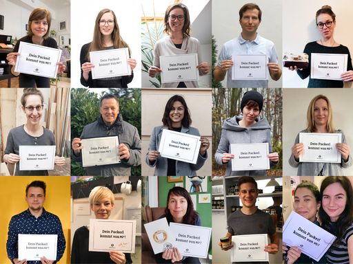  Regionale Produzenten aus Österreich mit gemeinsamen Apell "Dein
Packerl kommt von mir!"