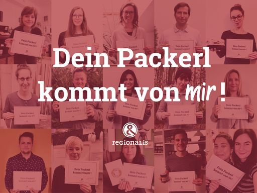 Vorschau Bild von Kampagnenbild zu "Dein Packerl kommt von mir!". Regionale
Produzenten aus Österreich mit dem gemeinsamen Apell.