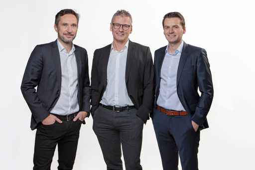 Das Geschäftsführungsteam von Austrotherm
Österreich per 1.1.2020 (von links): Mag. Robert Novak, Mag. Klaus
Haberfellner und Dr. techn. Heimo Pascher.