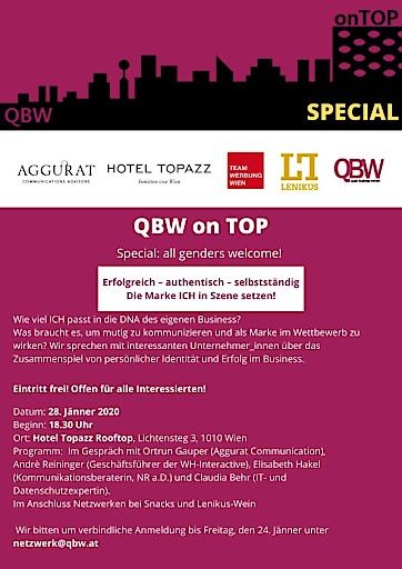 Vorschau Bild von Einladung QBW on Top 28.1.2020, 18.30h