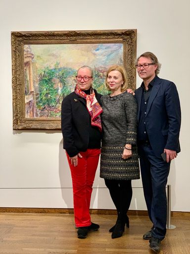 Präsentation der neuen Dauerleihgabe "Oskar
Kokoschka, Prag - Blick vom Garten des Kreuzherrenkonvents, 1934" im
Leopold Museum. Im Bild v.li.n.re: Agnes Husslein-Arco (Vorstand,
Leopold Museum-Privatstiftung, I.E. Ivana Červenková (Botschafterin
der Tschechischen Republik), Hans-Peter Wipplinger (Direktor,
Leopold Museum)