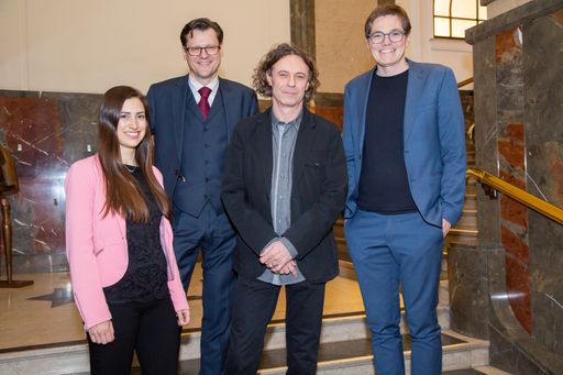  https://www.apa-fotoservice.at/galerie/22259 Jennifer Wieland,
FehrAdvice & Partners; Jean-Robert Tyran (Professor of Economics,
Director, Vienna Center for Experimental Economics, Vice-Rector for
Research and International Affairs); Arno Riedl, Universität
Maastricht; Rupert Sausgruber, Wirtschaftsuniversität Wien