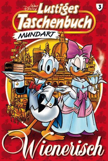 Donald Duck als Stargast beim Opernball - Zusammen mit Andy Borg
im Lustigen Taschenbuch Mundart Wienerisch / Cover des LTB Mundart 3
Wienerisch / Weiterer Text über ots und www.presseportal.de/nr/8146
/ Die Verwendung dieses Bildes ist für redaktionelle Zwecke
honorarfrei. Veröffentlichung bitte unter Quellenangabe: "obs/Egmont
Ehapa Media GmbH/Egmont Ehapa Media/Disney"