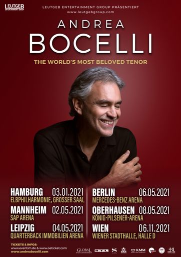 Vorschau Bild von Andrea Bocelli Tour 2021