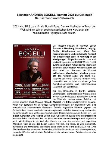 Vorschau Bild von Pressetext_Andrea Bocelli Tour 2021