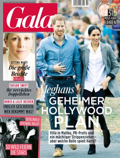 GALA Cover 10/2020 (EVT: 27. Februar 2020). Weiterer Text über
ots und www.presseportal.de/nr/6106 / Die Verwendung dieses Bildes
ist für redaktionelle Zwecke honorarfrei. Veröffentlichung bitte
unter Quellenangabe: "obs/Gruner+Jahr, Gala"