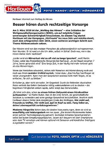 Vorschau Bild von Besser hören durch rechtzeitige Vorsorge