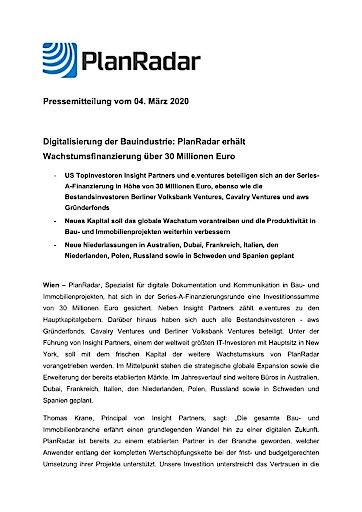 Vorschau Bild von Pressemitteilung vom 04.03.2020