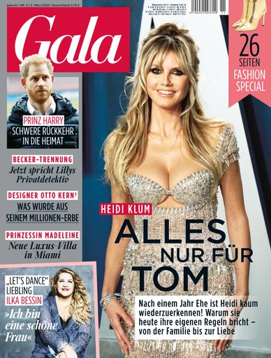 GALA Cover 11/2020 (EVT: 5. März 2020). Weiterer Text über ots
und www.presseportal.de/nr/6106 / Die Verwendung dieses Bildes ist
für redaktionelle Zwecke honorarfrei. Veröffentlichung bitte unter
Quellenangabe: "obs/Gruner+Jahr, Gala"