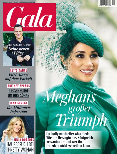GALA Cover 12/20 (EVT: 12. März 2020). Weiterer Text über ots und
www.presseportal.de/nr/6106 / Die Verwendung dieses Bildes ist für
redaktionelle Zwecke honorarfrei. Veröffentlichung bitte unter
Quellenangabe: "obs/Gruner+Jahr, Gala"