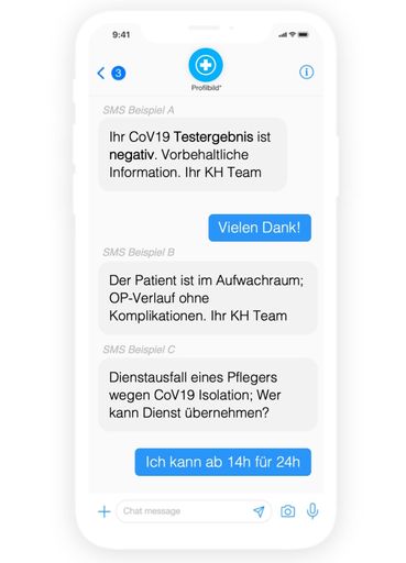 Patientenkommunikation über SMS Kurznachrichten
entlastet Krankenhauspersonal und informiert Betroffene schnell und
verlässlich.