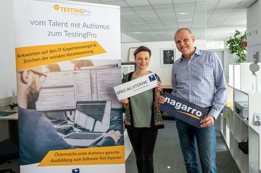 Vorschau Bild von Christine Krautzer (Specialisterne Austria) und
Hannes Färberböck (Nagarro)