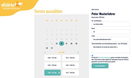 Vorschau Bild von Lehrerprofil - Schüleransicht