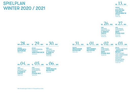  Programmübersicht der Erntedanktage und der Winterfestspiele 2020/2021