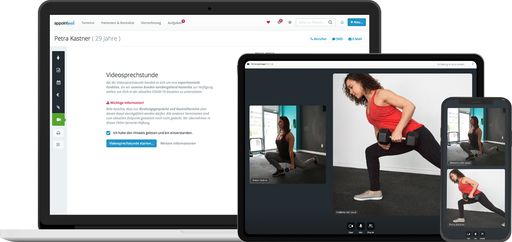  Die appointmed Videosprechstunde ist mit allen
modernen Computern, Tablets und Smartphones kompatibel und ist
Betriebssystem- und Plattformunabhängig.