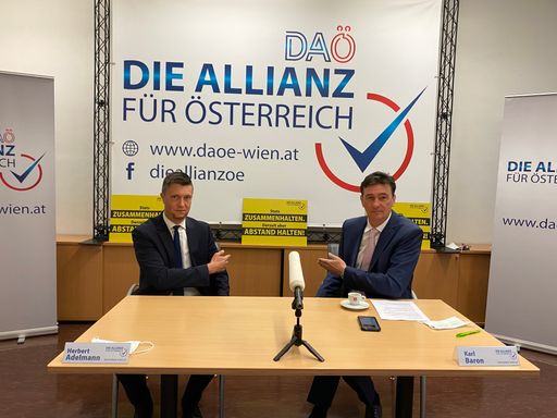 Herbert Adelmann (designierter Landessprecher
Burgenland) und Karl Baron (Klubobmann 'Allianz für Österreich')