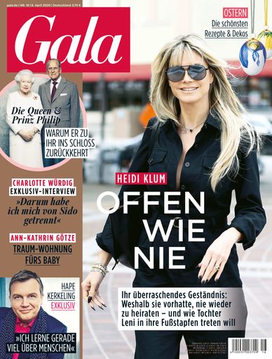 GALA Cover 16/2020 (EVT: 8. April 2020) / Weiterer Text über ots
und www.presseportal.de/nr/6106 / Die Verwendung dieses Bildes ist
für redaktionelle Zwecke honorarfrei. Veröffentlichung bitte unter
Quellenangabe: "obs/Gruner+Jahr, Gala"