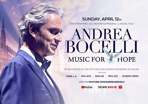  ANDREA BOCELLI - ANKÜNDIGUNG DES EVENTS