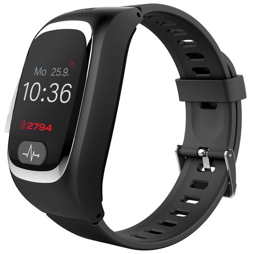 Vorschau Bild von Die JAMES Sicherheitsuhr (Modell B6, LTE-Version) mit
Vitalarmband zur Messung der Blutwerte.