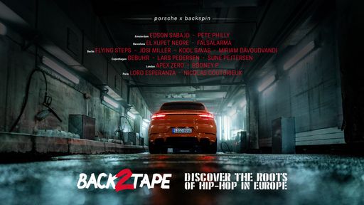 Back 2 Tape: Auf der Spuren von Hip-Hop in Europa / Weiterer Text
über ots und www.presseportal.de/nr/143469 / Die Verwendung dieses
Bildes ist für redaktionelle Zwecke honorarfrei. Veröffentlichung
bitte unter Quellenangabe: "obs/BACK TO TAPE/Porsche Newsroom /
Markus Schwer"