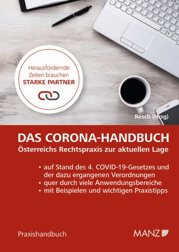  Neu bei MANZ: "Corona-Handbuch", das erste
juristische Praxishandbuch zur Corona-Krise