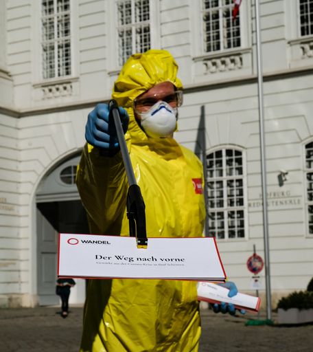 Wandel Krisenprogramm Verteilaktion heute vor der
Nationalratssitzung