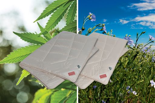 Vorschau Bild von Bio in den Sommer. Ab sofort führen die Bettdecken
Bio-Hanf und Bio-Linen des österreichischen Bettwarenherstellers
HEFEL das V-Label für rein vegane Produkte.