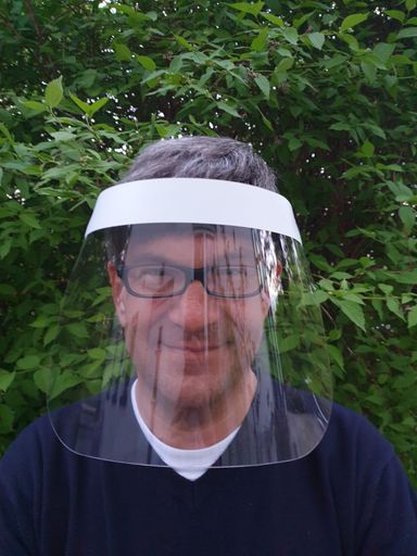 Vorschau Bild von Gesichtsvisier auch für Brillenträger