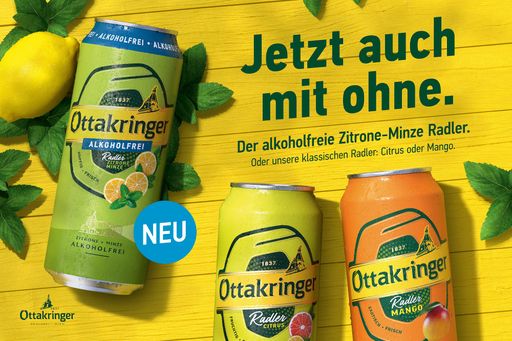  Die beste Kombi für die Sommertage: Ottakringer
Brauerei mit Radler hoch drei
