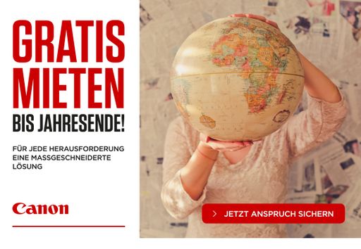 Vorschau Bild von Während sich Unternehmen um ihr Business kümmern,
übernimmt Canon bis Jahresende die Mietkosten für ihr Canon
imageRUNNER / imagePRESS-System.