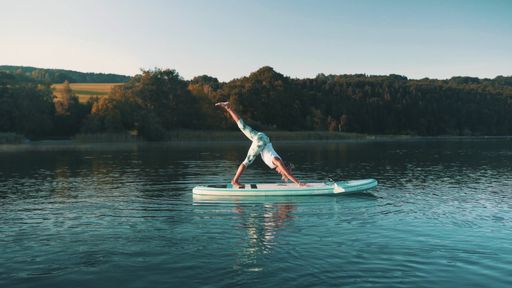 Vorschau Bild von SUP Yoga am Mattsee mit Danique van Oosterhout -
Dreibeiniger Hund