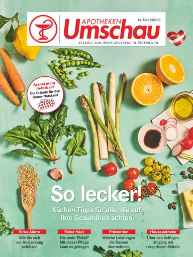 Titelcover Apotheken Umschau 5B/2020, Ausgabe Österreich.
Weiterer Text über ots und www.presseportal.de/nr/52678 / Die
Verwendung dieses Bildes ist für redaktionelle Zwecke honorarfrei.
Veröffentlichung bitte unter Quellenangabe: "obs/Wort & Bild Verlag
- Gesundheitsmeldungen"