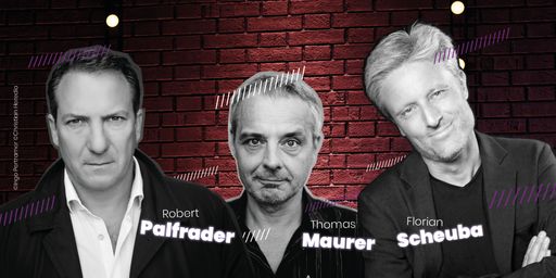  Robert Palfrader, Thomas Maurer und Florian
Scheuber machen den Auftakt auf der virtuellen Bühne.